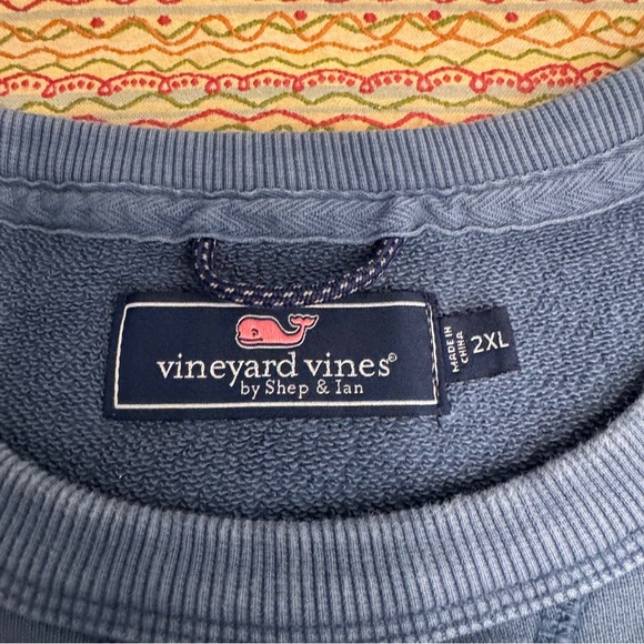 Vineyard Vines Sweatshirt Mens Blue Surf Coastal Golf Southern Size 2XL - Picture 13 of 13